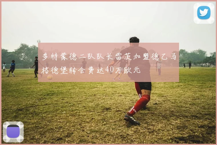 多特蒙德二队队长雷茨加盟德乙马格德堡转会费达40万欧元